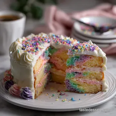 Unicorn Cake: Stable Layers Easy Decorating Recipe Card