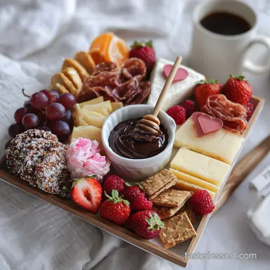 Valentines Day Charcuterie - Romantic Holiday Board Recipe Card