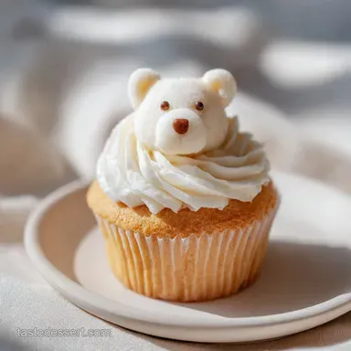 Polar Bear Cupcakes with Coconut Fur and Vanilla for 12 Servings Recipe Card