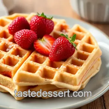 How to Whip Up Fluffy Strawberry Waffles Fast: A Delicious Morning Treat! Recipe Card