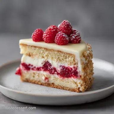White Chocolate Raspberry Dream Cake: 1 Hour Total Recipe Card
