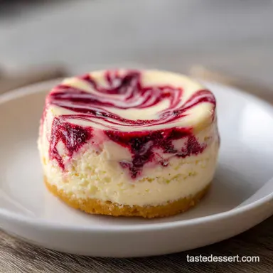 Ultimate White Chocolate Cheesecake with Raspberry Swirl Recipe Card