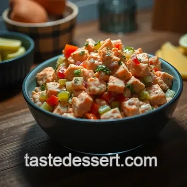 Zesty Canned Salmon Salad: A Quick and Tasty Delight presentation