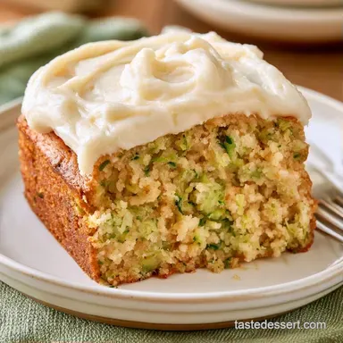 Zucchini Sheet Cake for 16 Servings Recipe Card