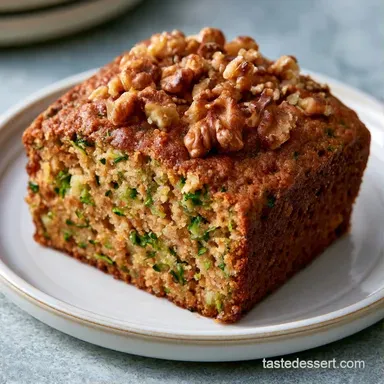 Zucchini Walnut Cake for 12 Servings Recipe Card