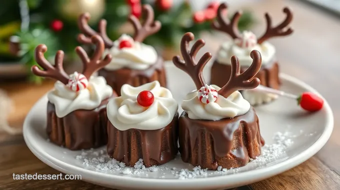 Charming Reindeer Dessert Plates