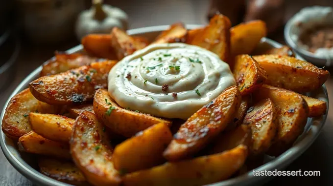 Crispy Kennebec Potato Wedges with Roasted Garlic Aioli