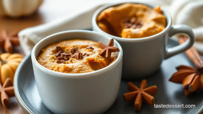 Microwavable No-Egg Pumpkin Spice Mug Cake