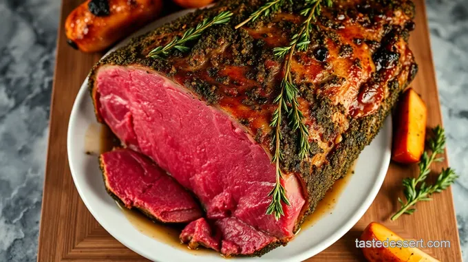 Roasted Whole Beef Sirloin with Herb Crust