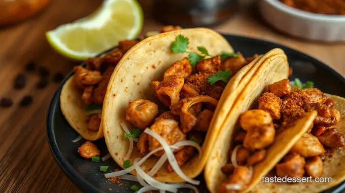 Smoky Ancho Chile Chicken Tacos