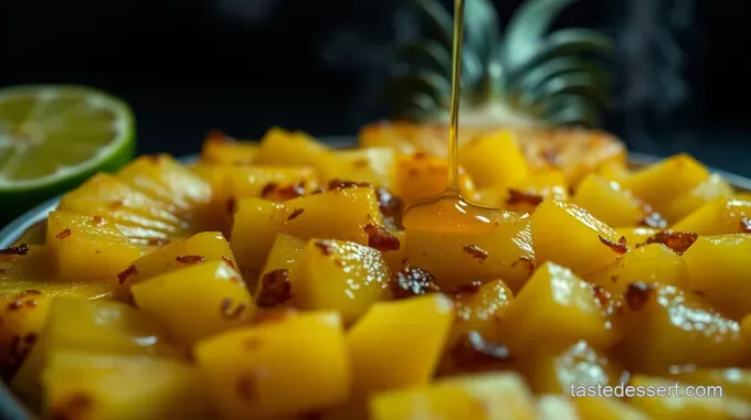 Smoky Grilled Pineapple with Honey-Lime Drizzle