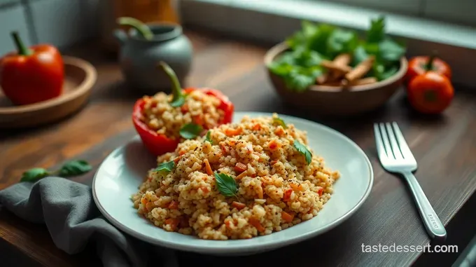 Zesty Stuffed Peruvian Red Peppers with Quinoa and Feta