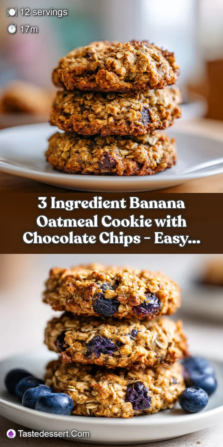 Close-up of a soft, slightly crisp banana oatmeal cookie, showcasing gooey melted chocolate chips.