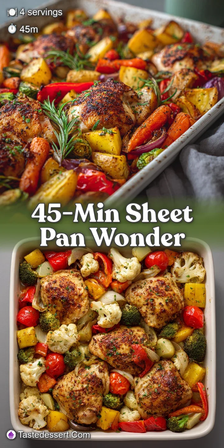 Close-up reveals juicy, browned chicken with glistening vegetables, hinting at savory aromas and the delightful mix of tex...