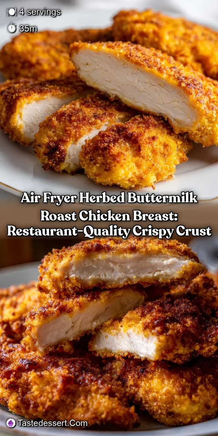 Air Fryer Herbed Buttermilk Roast Chicken Breast: Restaurant-Quality Crispy Crust