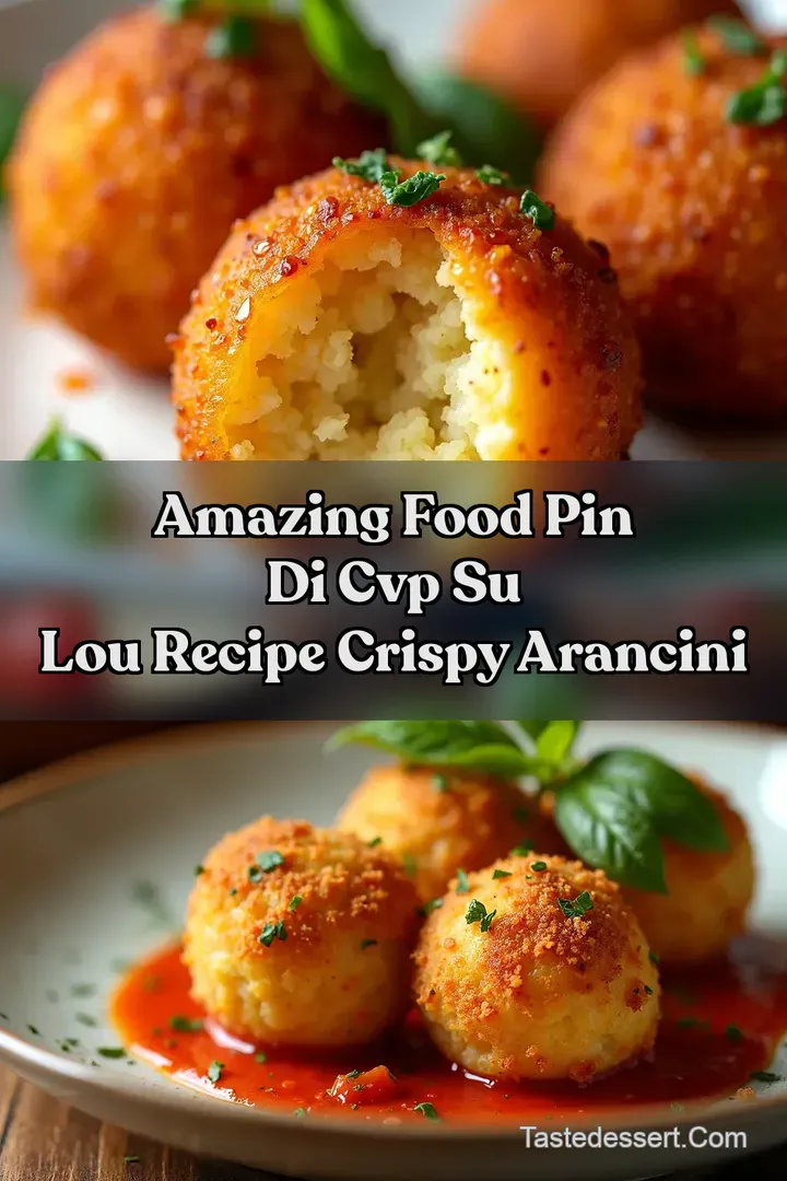 Amazing Food Pin di cVP su LOU Recipe Crispy Arancini