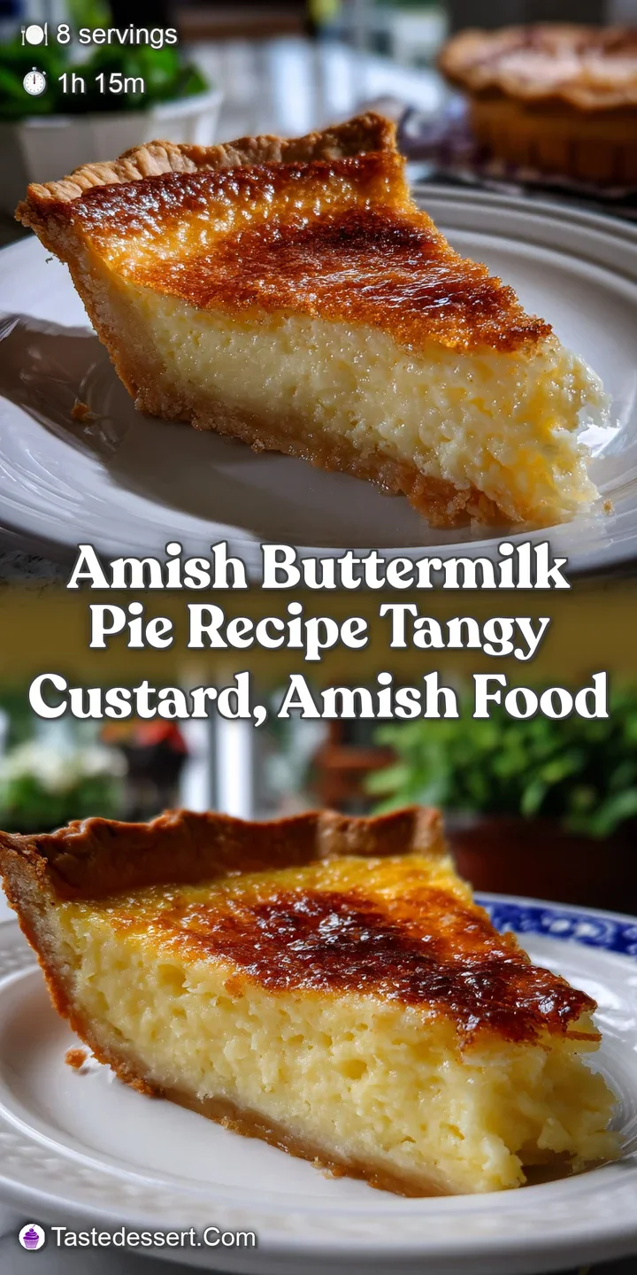 Amish Buttermilk Pie Recipe Tangy Custard Amish Food