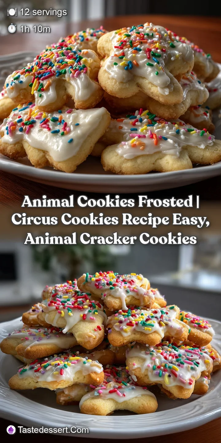 Animal Cookies Frosted | Circus Cookies Recipe Easy Animal Cracker Cookies