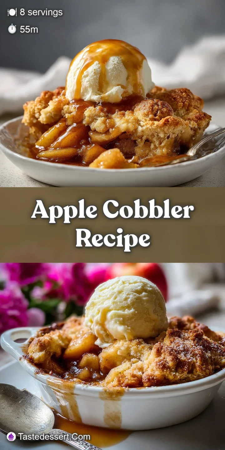 Close-up of a steaming apple cobbler, showcasing the flaky crust and soft, caramelized apples. A comforting, warm dessert.