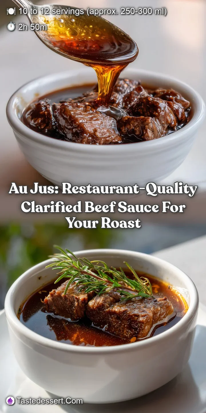 Au Jus: Restaurant-Quality Clarified Beef Sauce for Your Roast