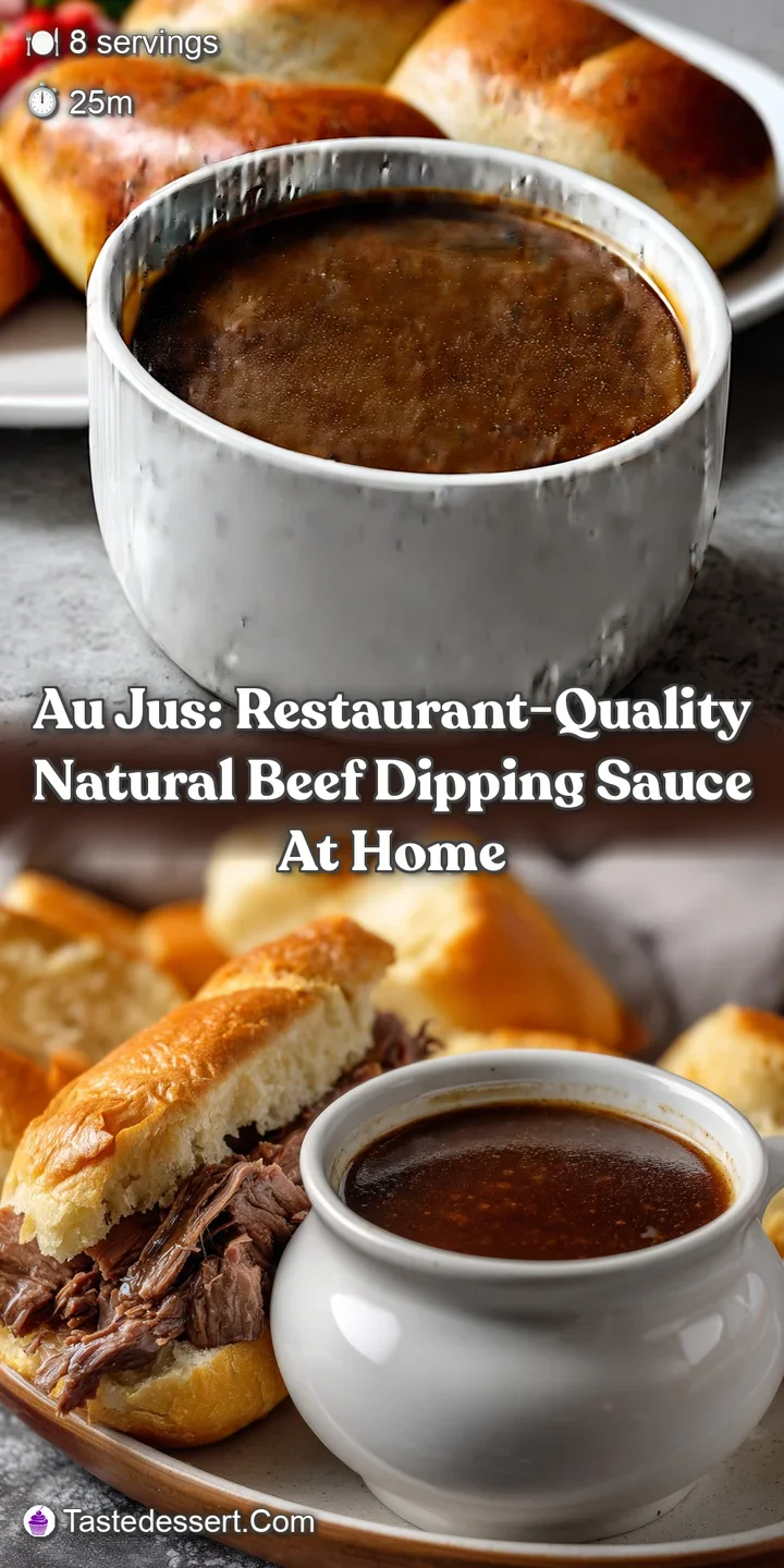 Au Jus: Restaurant-Quality Natural Beef Dipping Sauce at Home