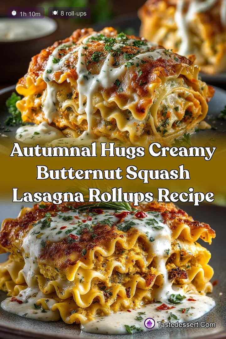 Autumnal Hugs Creamy Butternut Squash Lasagna RollUps Recipe