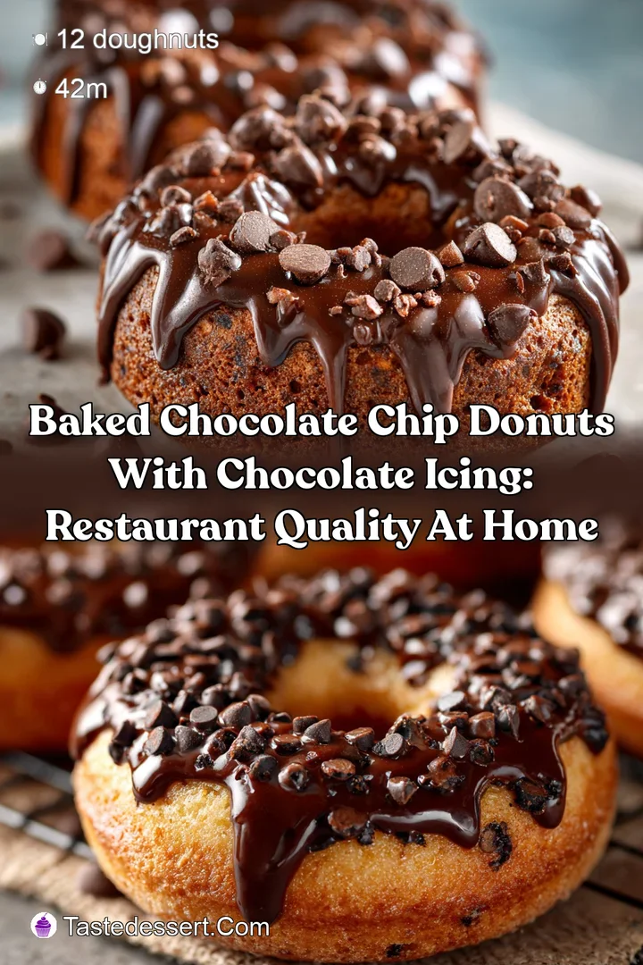 Baked Chocolate Chip Donuts with Chocolate Icing: Restaurant Quality at Home