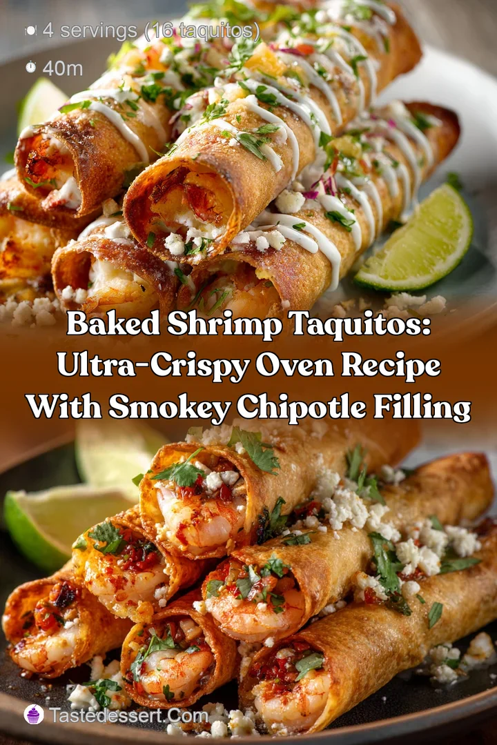 Baked Shrimp Taquitos: Ultra-Crispy Oven Recipe with Smokey Chipotle Filling