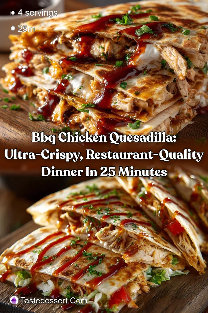 BBQ Chicken Quesadilla: Ultra-Crispy Restaurant-Quality Dinner in 25 Minutes