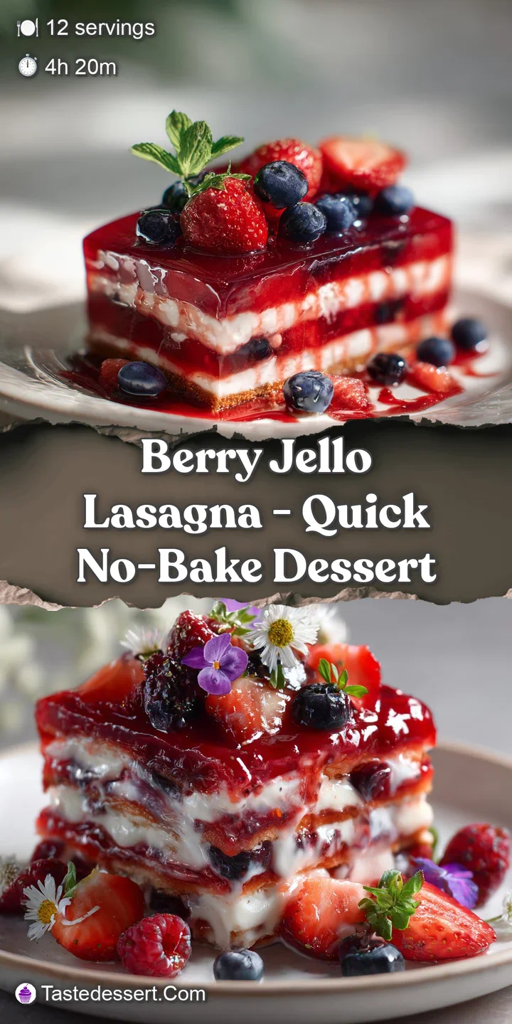 Close-up of a berry dessert: Gelatin jewels, fluffy filling, and vibrant berries create a tempting summer treat.