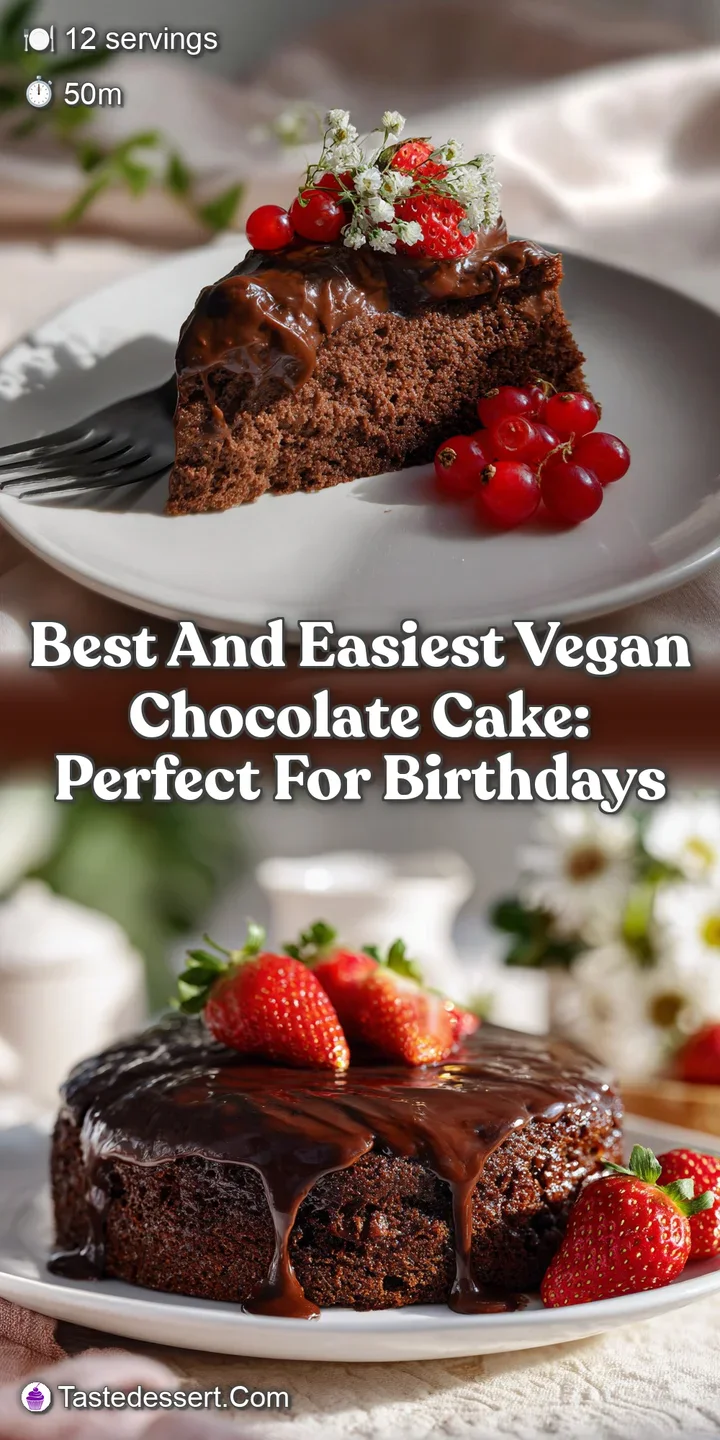 Best and Easiest Vegan Chocolate Cake: Perfect for Birthdays