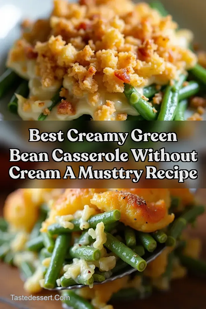 Best Creamy Green Bean Casserole Without Cream A MustTry Recipe