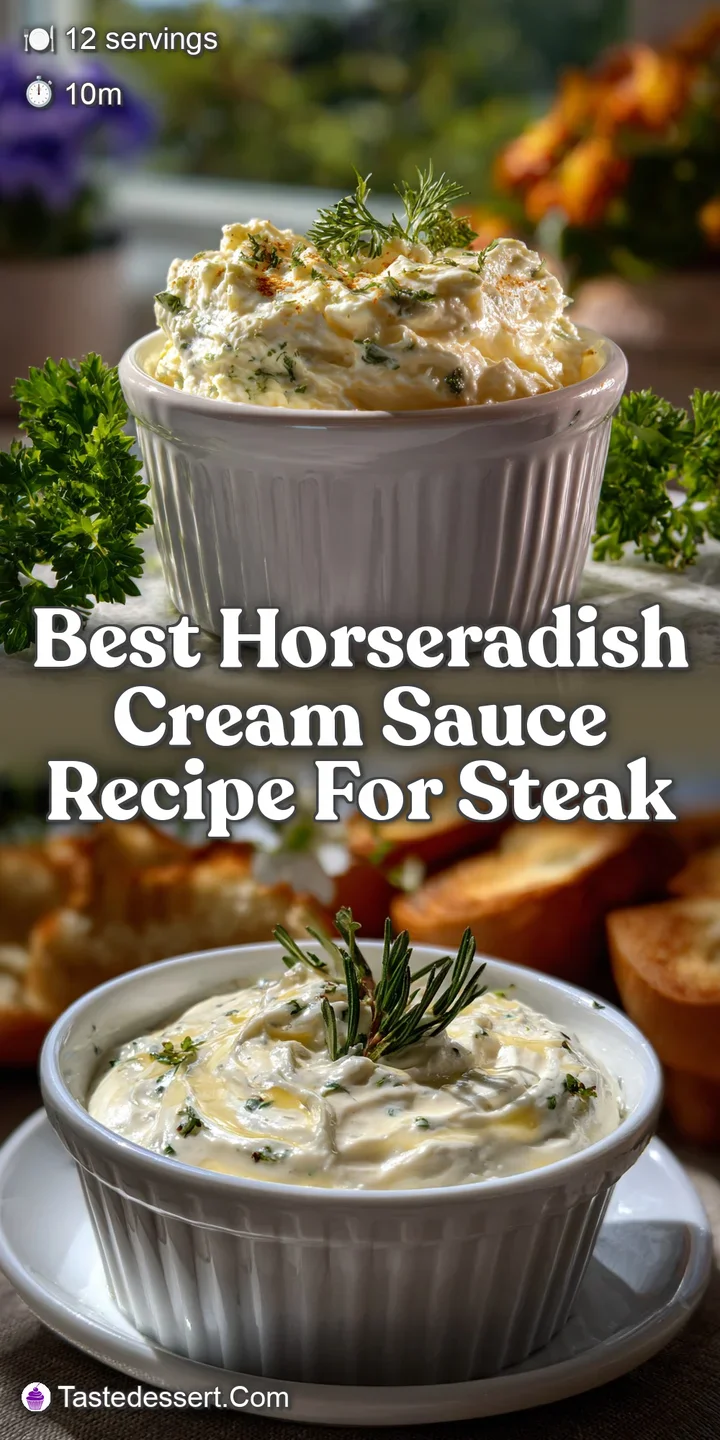 Close-up of a thick, creamy sauce with visible horseradish pieces, offering a first glimpse of a vibrant, zesty flavor.