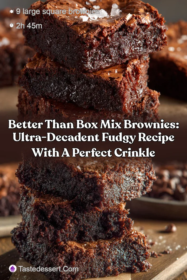 Better Than Box Mix Brownies: Ultra-Decadent Fudgy Recipe with a Perfect Crinkle