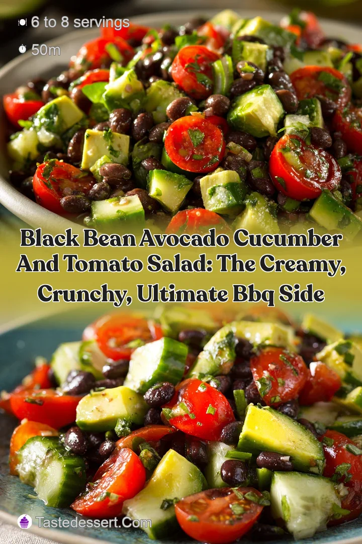Black Bean Avocado Cucumber and Tomato Salad: The Creamy Crunchy Ultimate BBQ Side