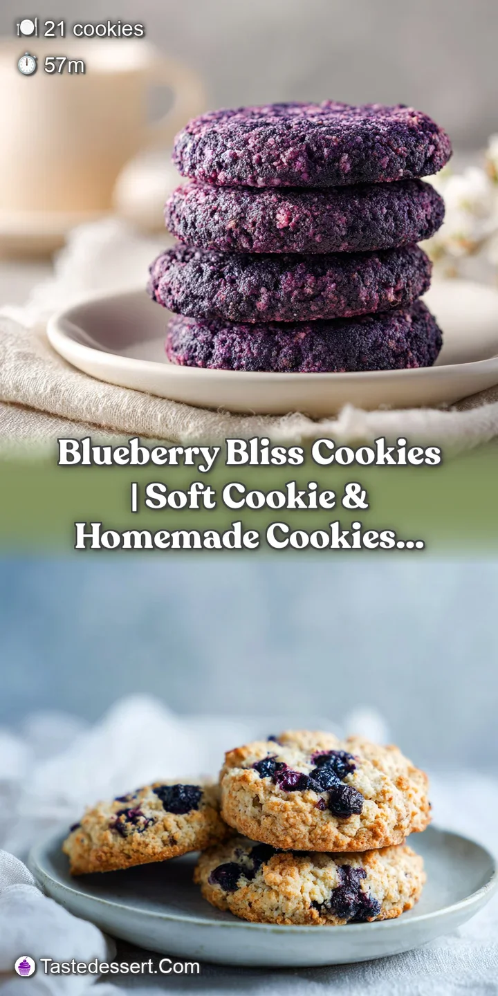 Close-up of a warm, chewy cookie with sweet blueberries peeking through its textured surface.