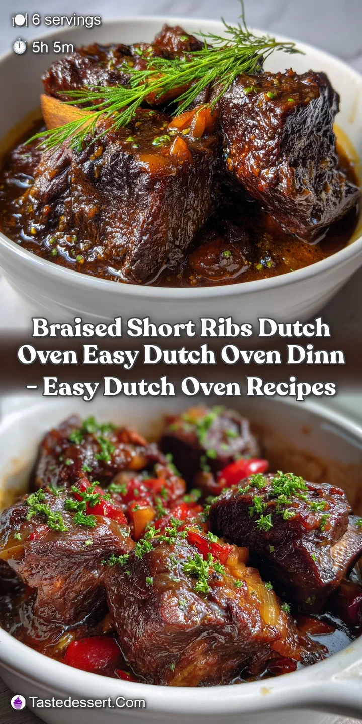 braised short ribs dutch oven easy dutch oven dinn - Easy Dutch Oven Recipes