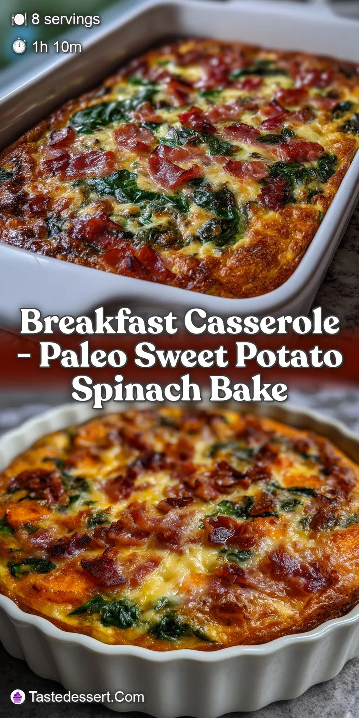 Breakfast Casserole - Paleo Sweet Potato Spinach Bake