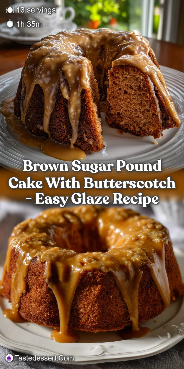 Brown Sugar Pound Cake with Butterscotch - Easy Glaze Recipe