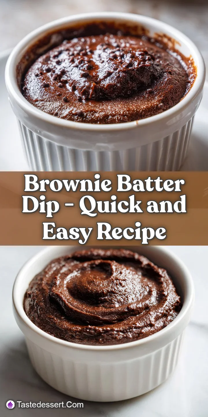A glistening scoop of dark chocolate brownie batter dip, intensely fudgy and smooth