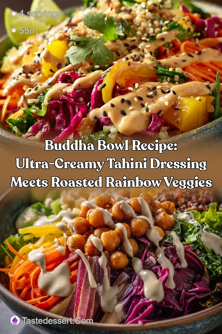 Buddha Bowl Recipe: Ultra-Creamy Tahini Dressing Meets Roasted Rainbow Veggies