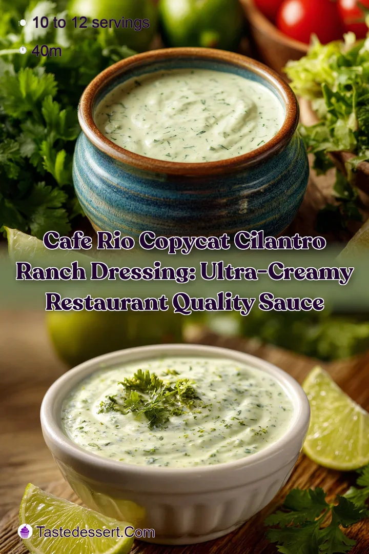 Cafe Rio Copycat Cilantro Ranch Dressing: Ultra-Creamy Restaurant Quality Sauce