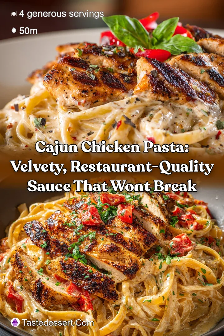 Cajun Chicken Pasta: Velvety Restaurant-Quality Sauce That Wont Break