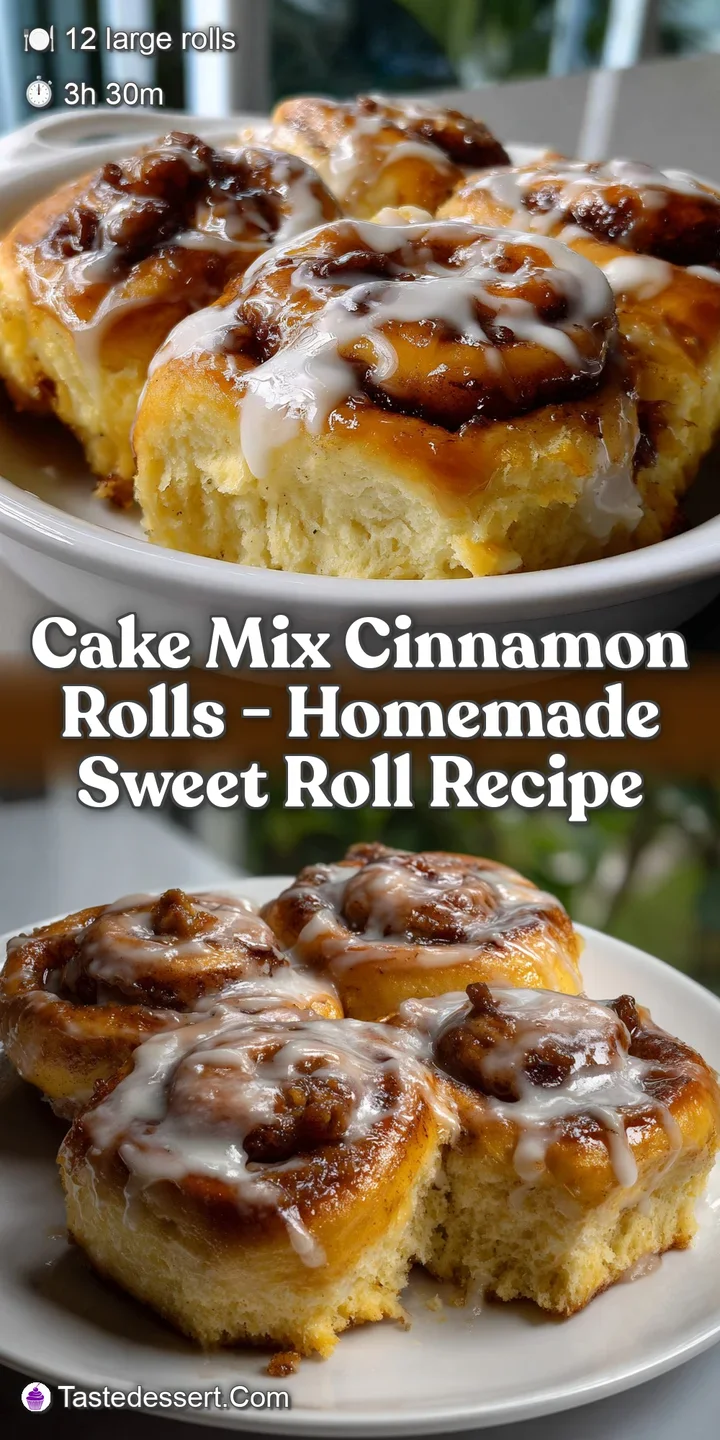 Cake Mix Cinnamon Rolls - Homemade Sweet Roll Recipe