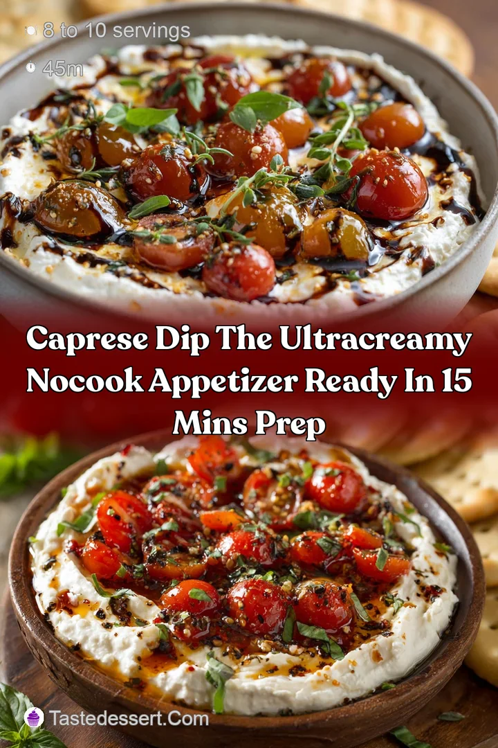 Caprese Dip The UltraCreamy NoCook Appetizer Ready in 15 Mins Prep