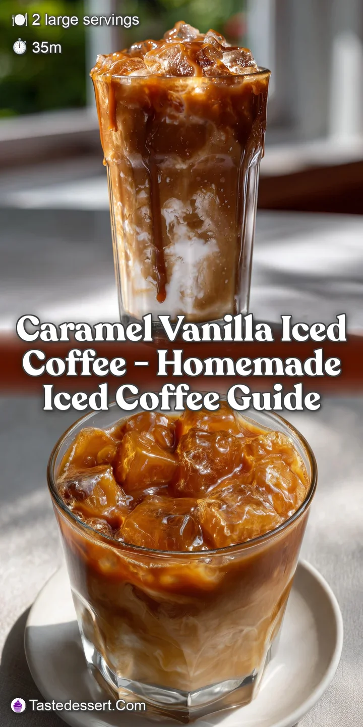 Caramel Vanilla Iced Coffee - Homemade Iced Coffee Guide