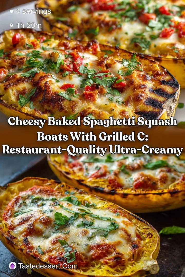 Cheesy Baked Spaghetti Squash Boats with Grilled C: Restaurant-Quality Ultra-Creamy