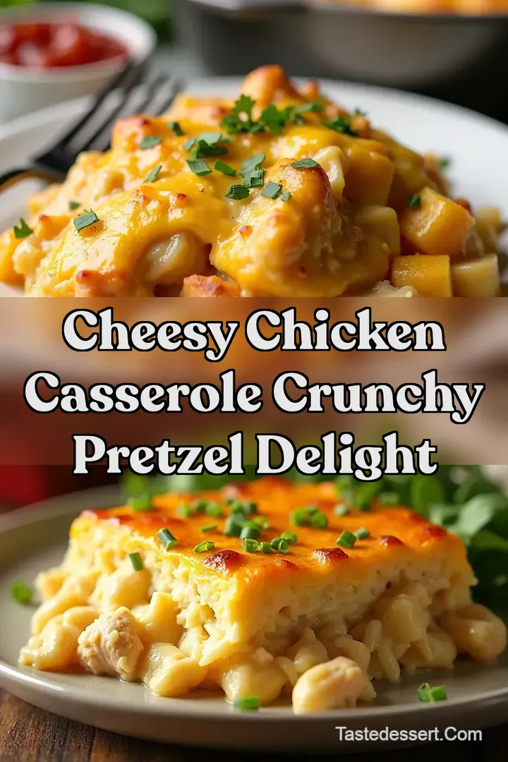 Cheesy Chicken Casserole Crunchy Pretzel Delight
