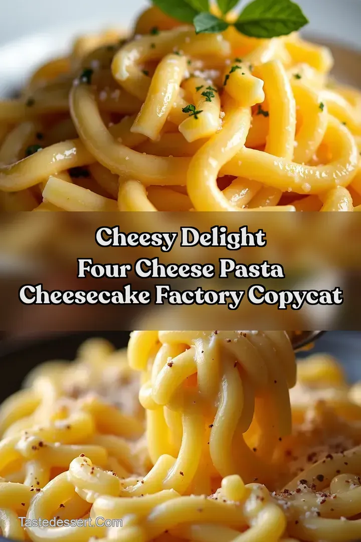 Cheesy Delight Four Cheese Pasta Cheesecake Factory Copycat