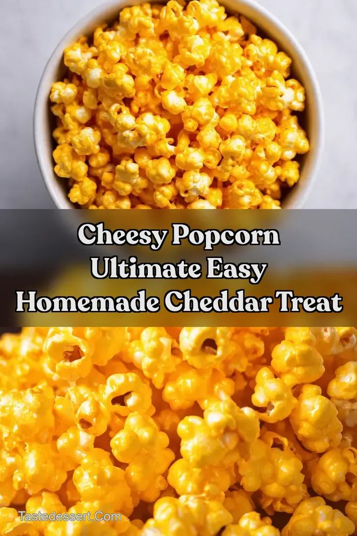 Cheesy Popcorn Ultimate Easy Homemade Cheddar Treat